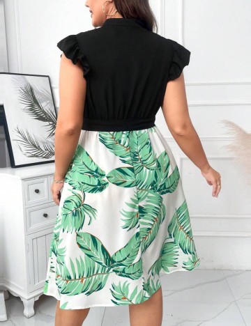 Rochie mini Shein Curve+, mix culori