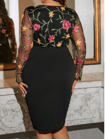 Rochie midi Shein Curve+, negru