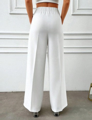 Pantaloni Office Shein, alb