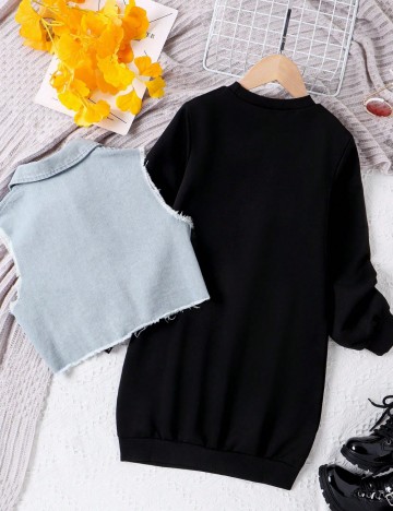 Set rochie și vestă Shein, mix culori