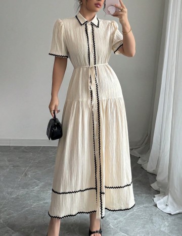 Rochie maxi Shein, crem
