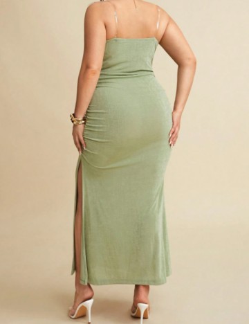 Rochie midi Shein Curve+, verde