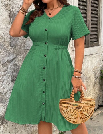 Rochie midi Shein Curve+, verde