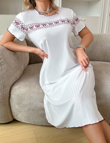 Rochie De Noapte Shein, alb