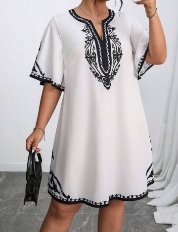 Rochie mini Shein Curve+, alb