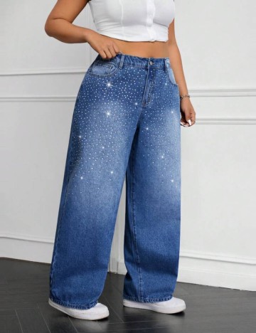 Jeans Shein Curve+, albastru