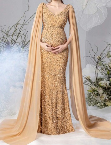 Rochie de ocazie Shein, bej