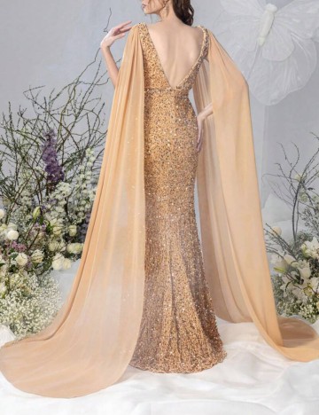 Rochie de ocazie Shein, bej