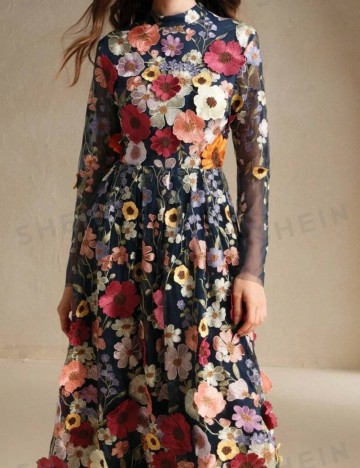 Rochie maxi Shein, mix culori