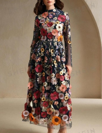 Rochie maxi Shein, mix culori