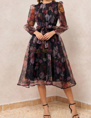 Rochie midi Shein, mix culori