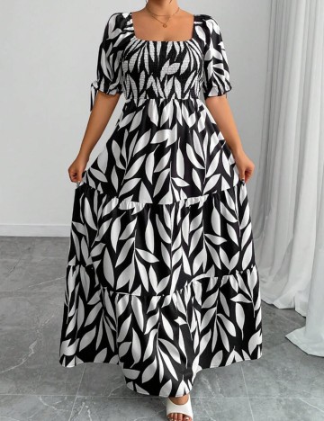 Rochie maxi Shein Curve+, mix culori