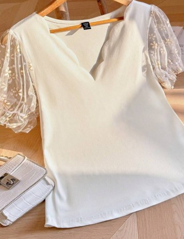 Tricou Shein Curve+, alb
