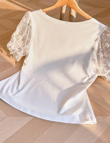 Tricou Shein Curve+, alb