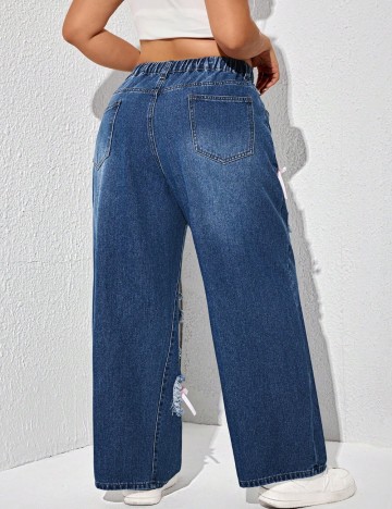 Jeans Shein Curve+, albastru