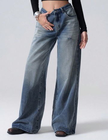 Jeans Shein, albastru