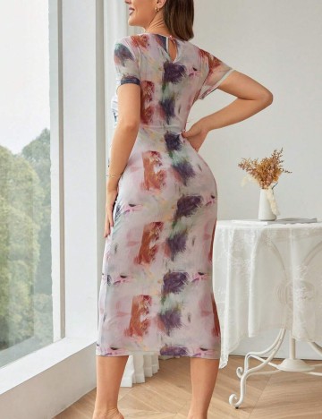 Rochie midi Shein, mix culori