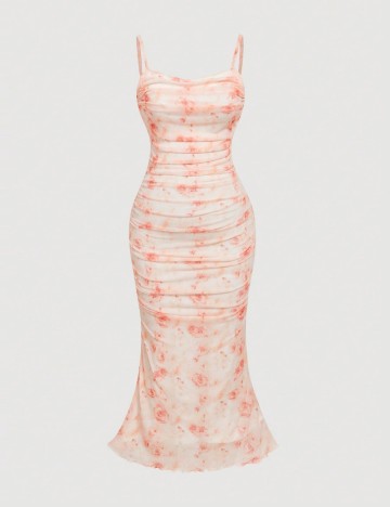 Rochie midi Shein Curve+, roz