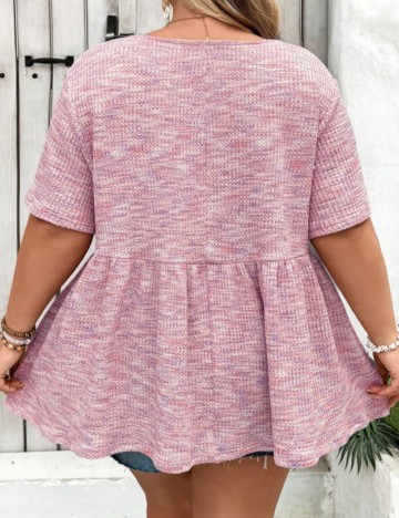 Tricou Shein Curve+, roz
