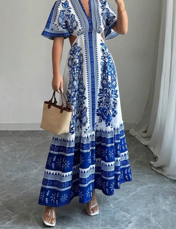 Rochie maxi Shein, mix culori