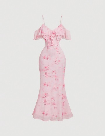 Rochie midi Shein, roz