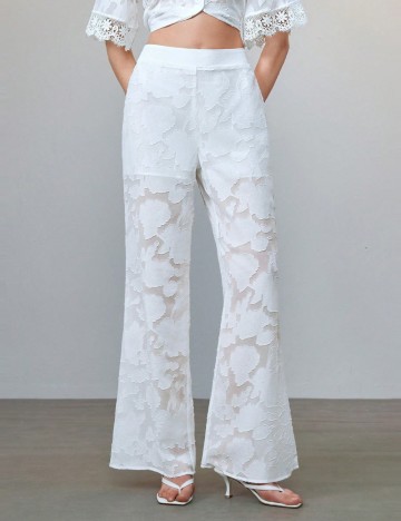 Pantaloni Shein, alb