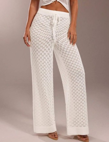 Pantaloni Shein, alb