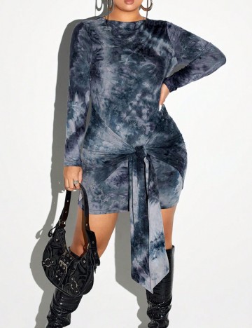 Rochie mini Shein Curve+, mix culori