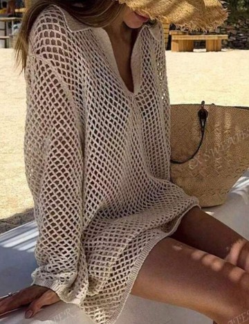 Rochie de plajă Shein Curve+, bej