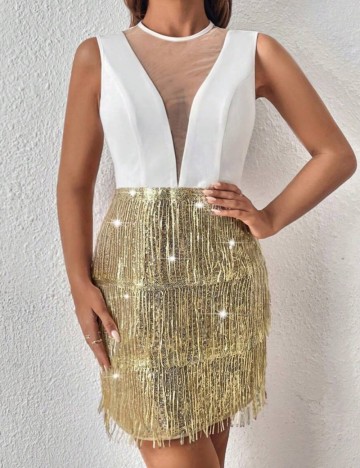 Rochie mini Shein Curve+, mix culori