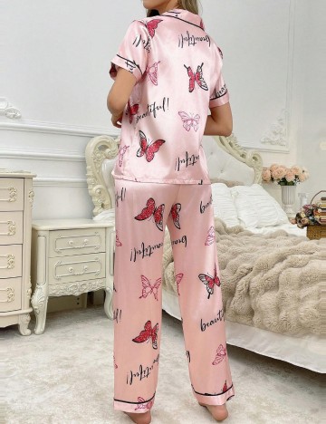 Compleu pijamale Shein, roz