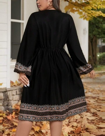 Rochie midi Shein Curve+, mix culori