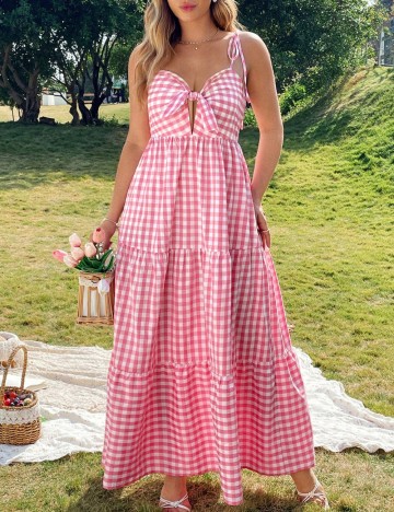 Rochie maxi Shein Curve+, mix culori