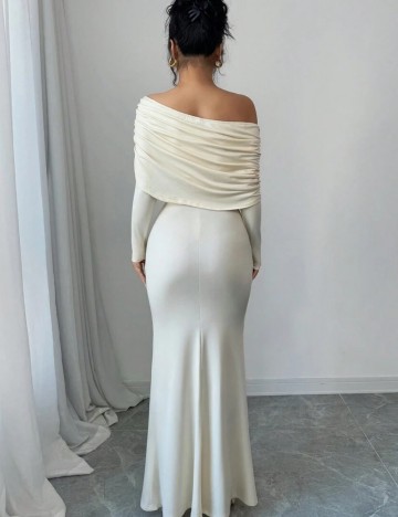 Rochie maxi Shein, crem