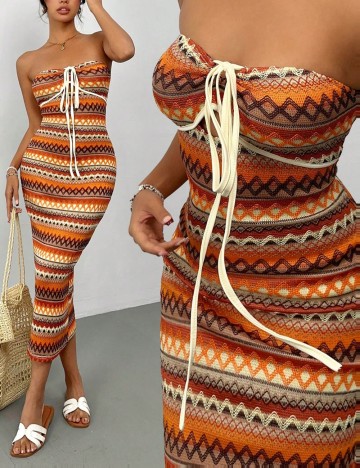 Rochie midi Shein, mix culori
