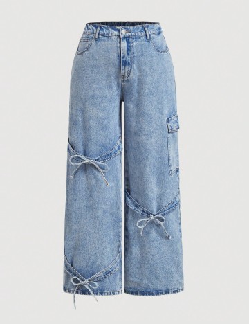 Jeans Shein Curve+, albastru