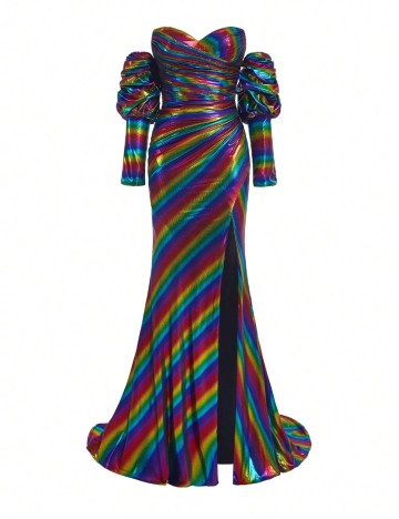 Rochie de ocazie Shein, mix culori