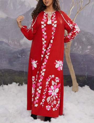 Rochie maxi Shein Curve+, roșu