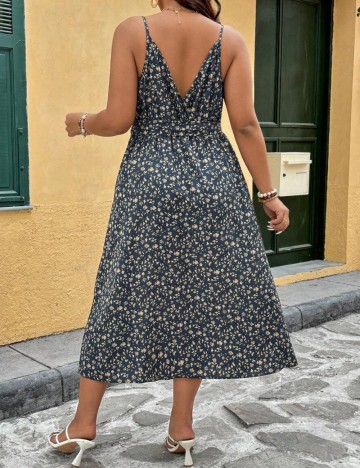 Rochie midi Shein Curve+, mix culori