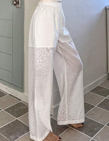 Pantaloni Shein, alb
