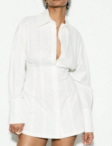 Rochie tip cămașă Shein, alb