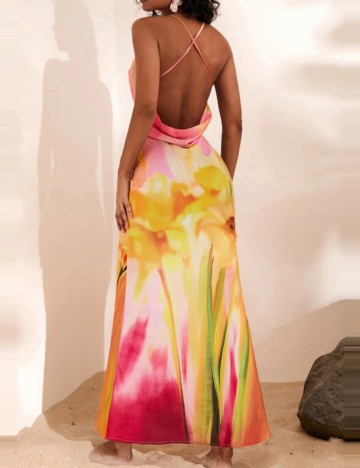Rochie maxi Shein, mix culori