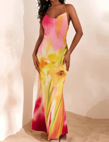 Rochie maxi Shein, mix culori