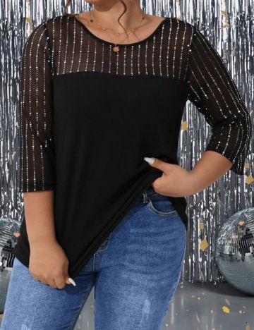 Bluză Shein Curve+, negru