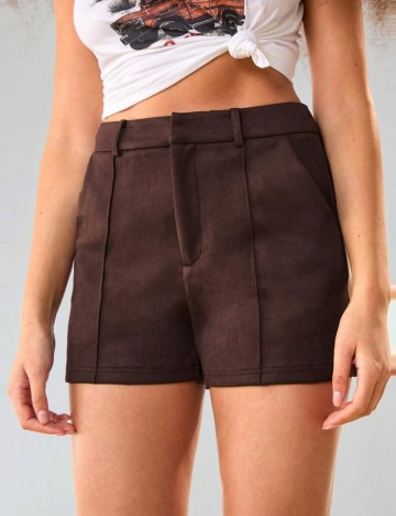 Pantaloni scurți Shein, maro