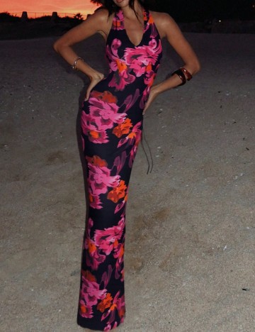 Rochie maxi Shein, mix culori