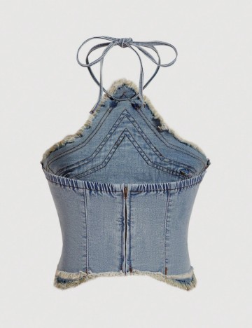 Top Shein, albastru