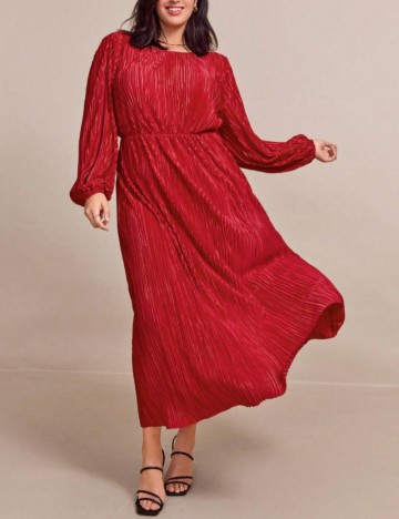 Rochie maxi Shein Curve+, roșu