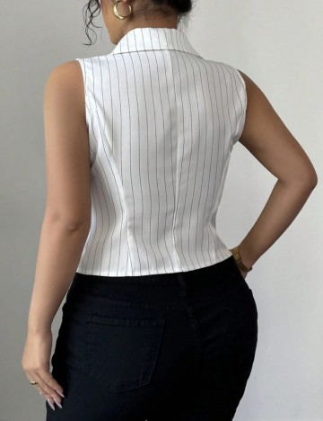 Vestă Shein Curve+, alb