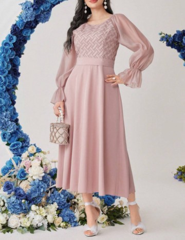 Rochie midi Shein, roz